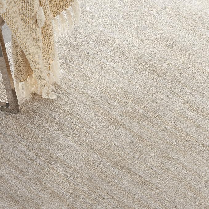 Nourison Home Nourison Essentials Ivory Beige 7' x Square Area Rug - Easy Clean, Non Shedding, Bed Room, Living Room, Dining Room, Kitchen (7' x Square)