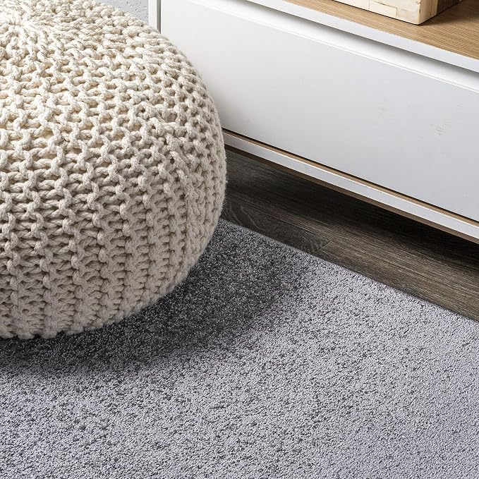 JONATHAN Y Haze Solid Low-Pile Gray Runner Rug 2x8, Coastal,Bohemian,Minimalist,Classic, Easy-Cleaning for Living Room,Bedroom,Kitchen,Pet Friendly,Non-Shedding (SEU100A-28)