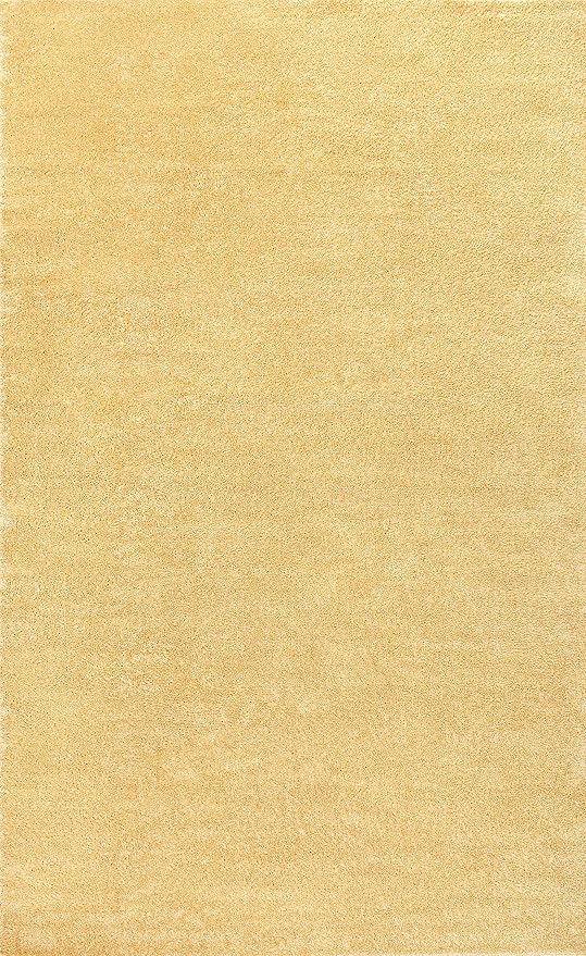 JONATHAN Y Haze Solid Low-Pile Mustard Indoor Area Rug 4x6, Coastal,Bohemian,Minimalist,Classic, Easy-Cleaning for Living Room,Bedroom,Kitchen,Pet Friendly,Non-Shedding (SEU100B-4)