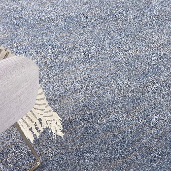Nourison Home Nourison Essentials Blue Grey 4' x 6' Area Rug - Easy Clean, Non Shedding, Bed Room, Living Room, Dining Room, Kitchen (4' x 6')