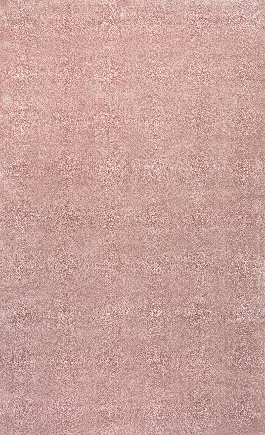 JONATHAN Y Haze Solid Low-Pile Pink Indoor Area Rug 5x8, Coastal,Bohemian,Minimalist,Classic, Easy-Cleaning for Living Room,Bedroom,Kitchen,Pet Friendly,Non-Shedding (SEU100P-5)