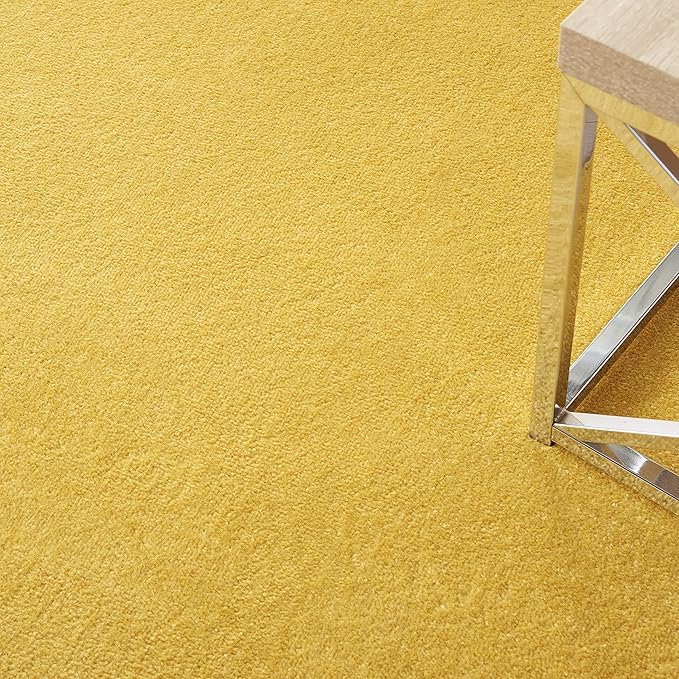 Nourison Home Nourison Essentials Yellow 6' x 9' Area Rug - Easy Clean, Non Shedding, Bed Room, Living Room, Dining Room, Kitchen (6' x 9')