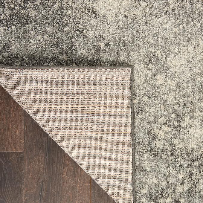 Nourison Home Passion Charcoal/Ivory 9' x 12' Area-Rug, Modern, Abstract, Easy-Cleaning, Non Shedding, Bed Room, Living Room, Dining Room, Kitchen (9x12)