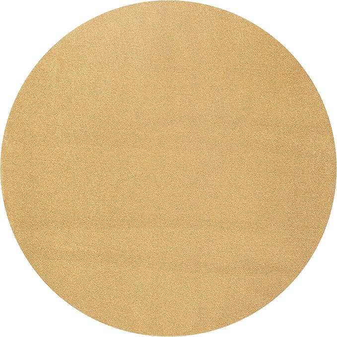 JONATHAN Y Haze Solid Low-Pile Mustard 8' Round Indoor Area Rug, Coastal,Bohemian,Minimalist,Classic, Easy-Cleaning for Living Room,Bedroom,Kitchen,Pet Friendly,Non-Shedding (SEU100B-8R)