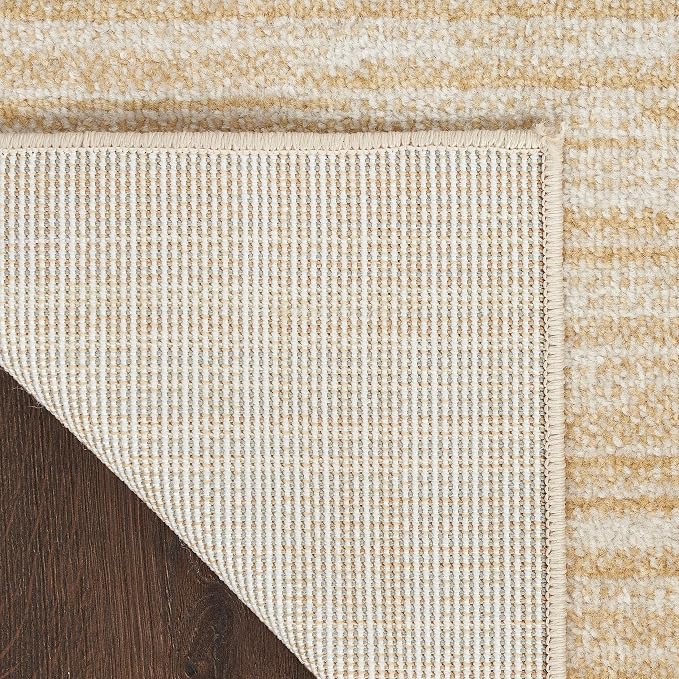Nourison Home Nourison Essentials Ivory Gold 2'2" x 7'6" Area Rug - Easy Clean, Non Shedding, Bed Room, Living Room, Dining Room, Kitchen (8' Runner)