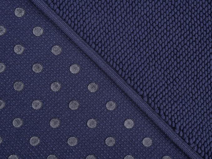 Cotton Paradise 100% Cotton Turkish Bathmat Rug, Soft Absorbent Quick Dry Non Slip, 17x24 Bathmat Rug, Navy Blue