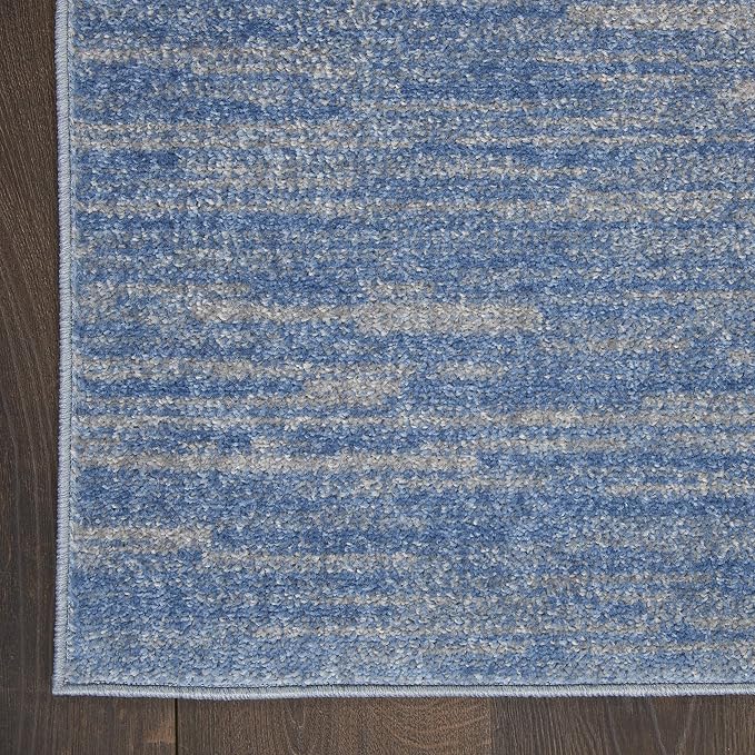 Nourison Home Nourison Essentials Blue Grey 4' x 6' Area Rug - Easy Clean, Non Shedding, Bed Room, Living Room, Dining Room, Kitchen (4' x 6')