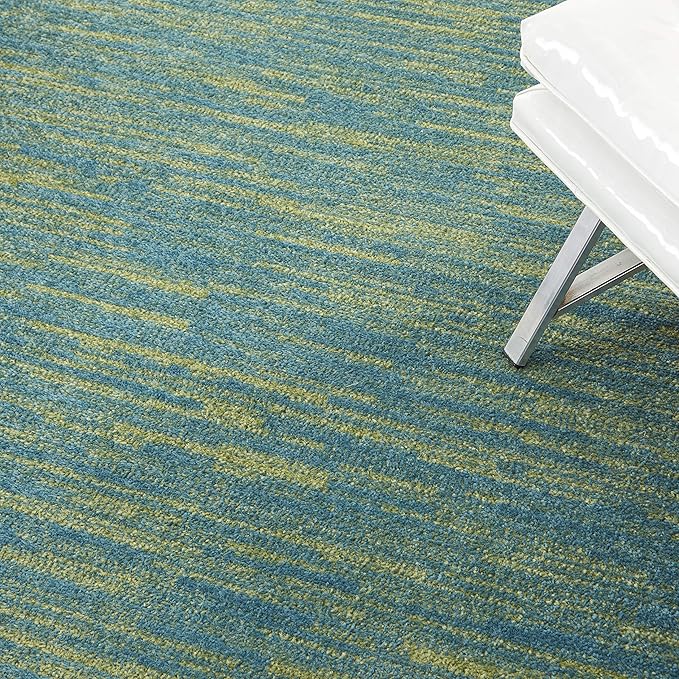 Nourison Home Nourison Essentials Blue Green 5' x 7' Area Rug - Easy Clean, Non Shedding, Bed Room, Living Room, Dining Room, Kitchen (5' x 7')