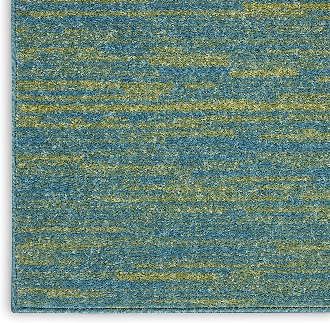 Nourison Home Nourison Essentials Blue Green 6' x 9' Area Rug - Easy Clean, Non Shedding, Bed Room, Living Room, Dining Room, Kitchen (6' x 9')