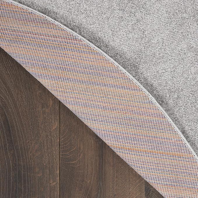Nourison Home Nourison Essentials Silver Grey 6' x 9' Oval Area Rug - Easy Clean, Non Shedding, Bed Room, Living Room, Dining Room, Kitchen (6' x 9' Oval)