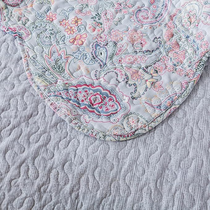 HoneiLife Quilt Sets Queen Size - Microfiber Bedspreads 3-Piece,Queen Quilt Bedding Sets All Season Quilts,Lightweight Coverlets for Queen Beds