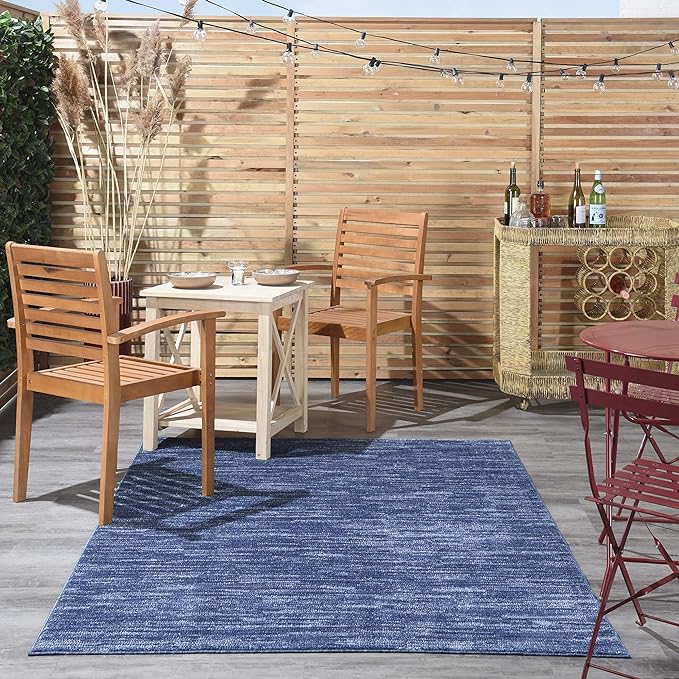 Nourison Home Nourison Essentials Navy Blue 4' x 6' Area Rug - Easy Clean, Non Shedding, Bed Room, Living Room, Dining Room, Kitchen (4' x 6')