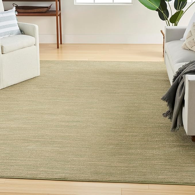 Nourison Home Nourison Essentials Green Gold 8' x 10' Area Rug - Easy Clean, Non Shedding, Bed Room, Living Room, Dining Room, Kitchen (8' x 10')