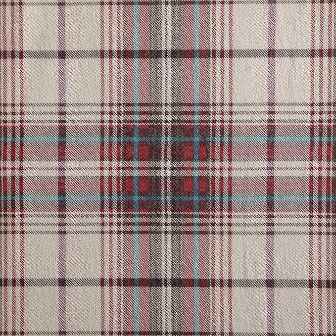 Eddie Bauer - Flannel Sheets Full Size, Anti-Pilling & Wrinkle Resistant Cotton, Touchably Soft for All-Season Comfort - Bed Sheets with Matching Pillowcases & Fitted Sheet (Montlake Plaid Red)