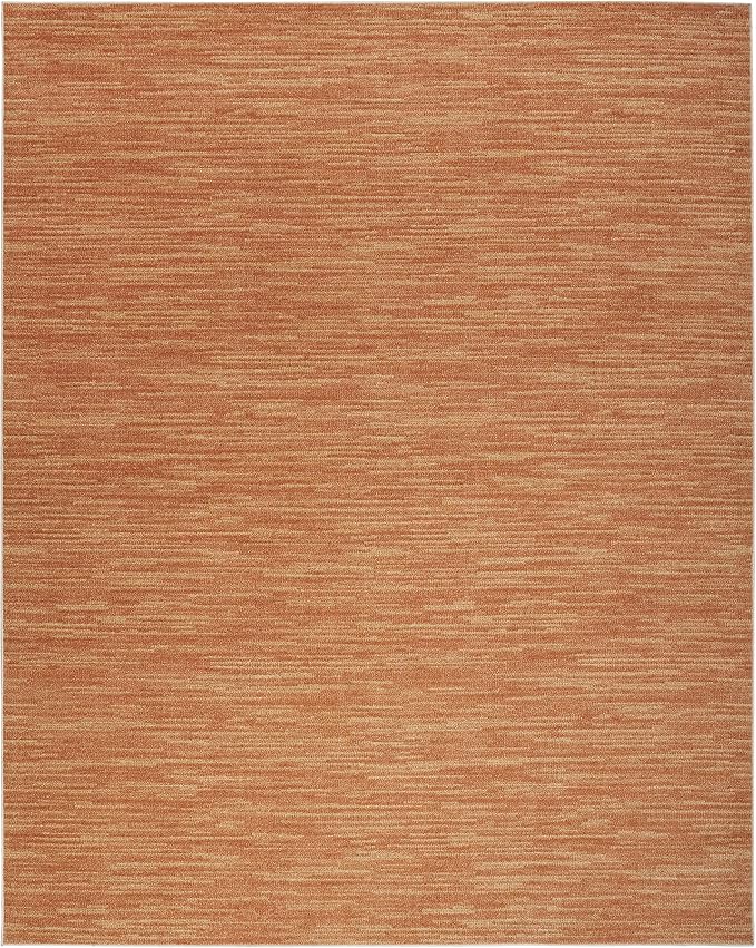 Nourison Home Nourison Essentials Rust 6' x 9' Area Rug - Easy Clean, Non Shedding, Bed Room, Living Room, Dining Room, Kitchen (6' x 9')