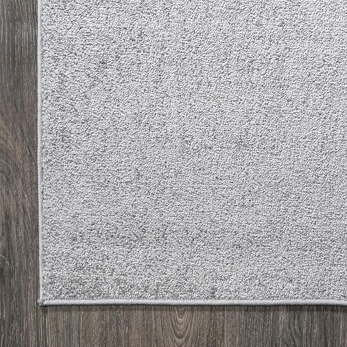 JONATHAN Y Haze Solid Low-Pile Light Gray Indoor Area Rug 12x15, Coastal,Bohemian,Minimalist,Classic, Easy-Cleaning for Living Room,Bedroom,Kitchen,Pet Friendly,Non-Shedding (SEU100K-15)