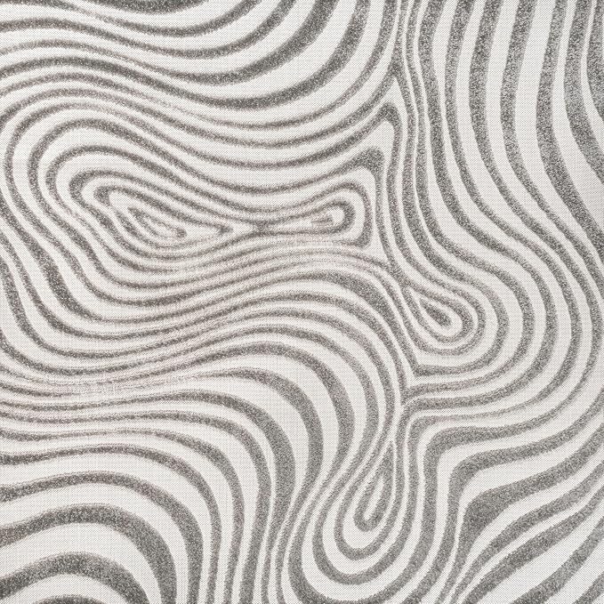 JONATHAN Y Maribo High-Low Abstract Striped Gray/Ivory 7x7 Square Indoor/Outdoor Area Rug, Pet Friendly, Non-Shedding, Stain Resistant, Easy-Cleaning for Backyard, Patio, Porch (SCN103B-7SQ)