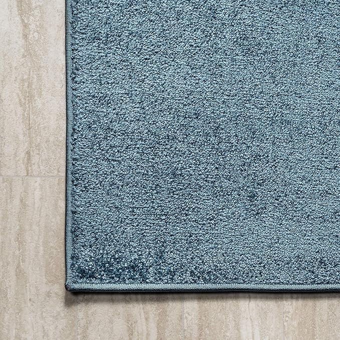 JONATHAN Y Haze Solid Low-Pile Turquoise Indoor Area Rug 5x8, Coastal,Bohemian,Minimalist,Classic, Easy-Cleaning for Living Room,Bedroom,Kitchen,Pet Friendly,Non-Shedding (SEU100H-5)