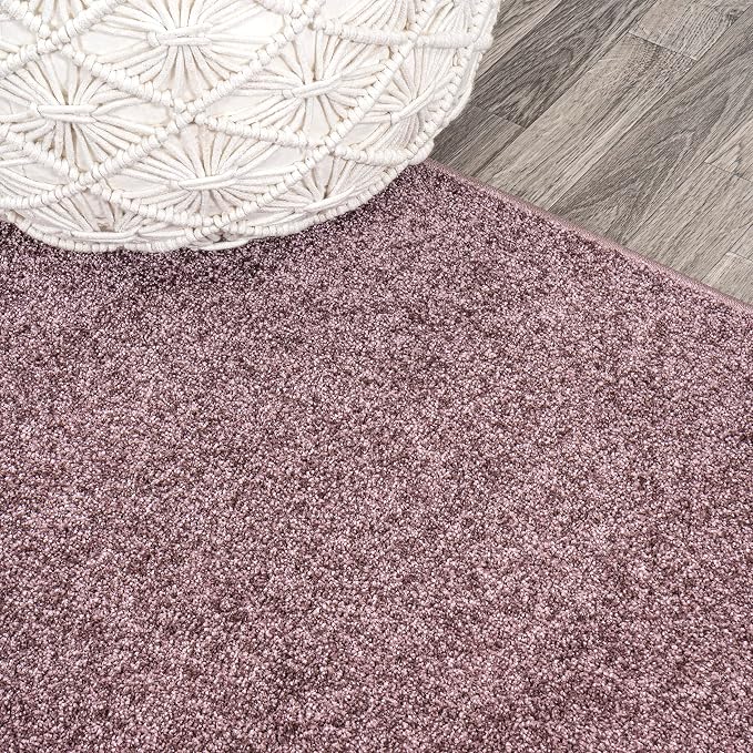 JONATHAN Y Haze Solid Low-Pile Light Purple Indoor Area Rug 3x5, Coastal,Bohemian,Minimalist,Classic, Easy-Cleaning for Living Room,Bedroom,Kitchen,Pet Friendly,Non-Shedding (SEU100R-3)
