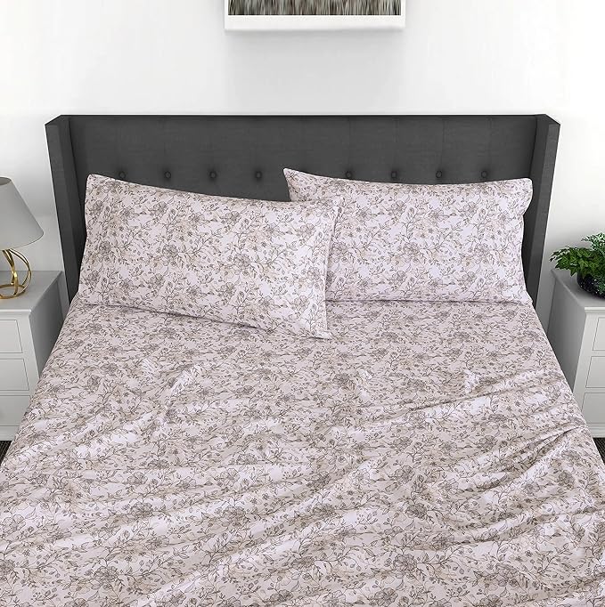 RUVANTI Flannel Sheets Queen Size - 100% Cotton Double Brushed Bed Sheets, Deep Pockets 16 Inches Queen Sheet Set, All Seasons Breathable & Extra Soft - Warm & Cozy, 4 Piece, Shallow