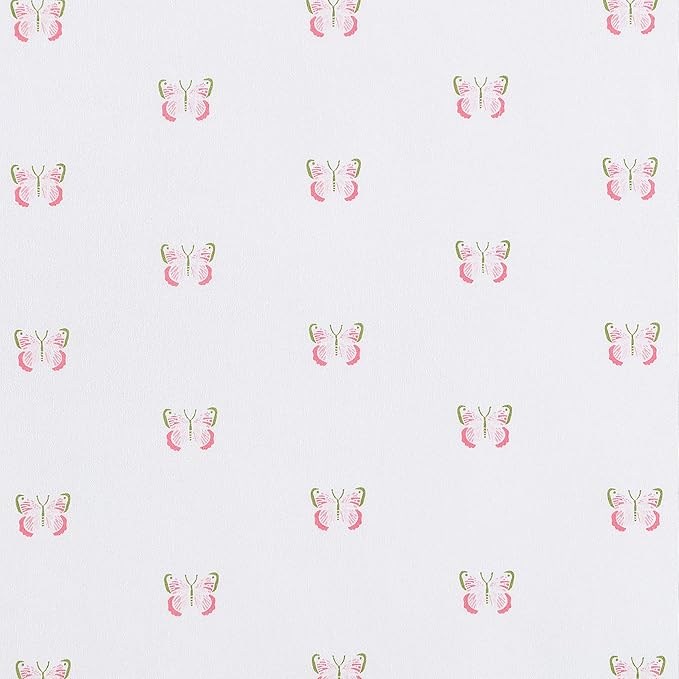 Laura Ashley Kids - Queen Sheet Set, Soft & Wrinkle-Resistant Toddler Bedding Set, Ideal Girl Room Essentials, Bed Sheets with Matching Pillowcases (Fluttery Friends Pink)