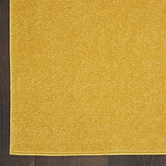 Nourison Home Nourison Essentials Yellow 3' x 5' Area Rug - Easy Clean, Non Shedding, Bed Room, Living Room, Dining Room, Kitchen (3' x 5')
