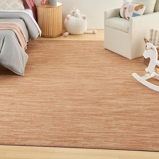 Nourison Home Nourison Essentials Rust 6' x 9' Area Rug - Easy Clean, Non Shedding, Bed Room, Living Room, Dining Room, Kitchen (6' x 9')