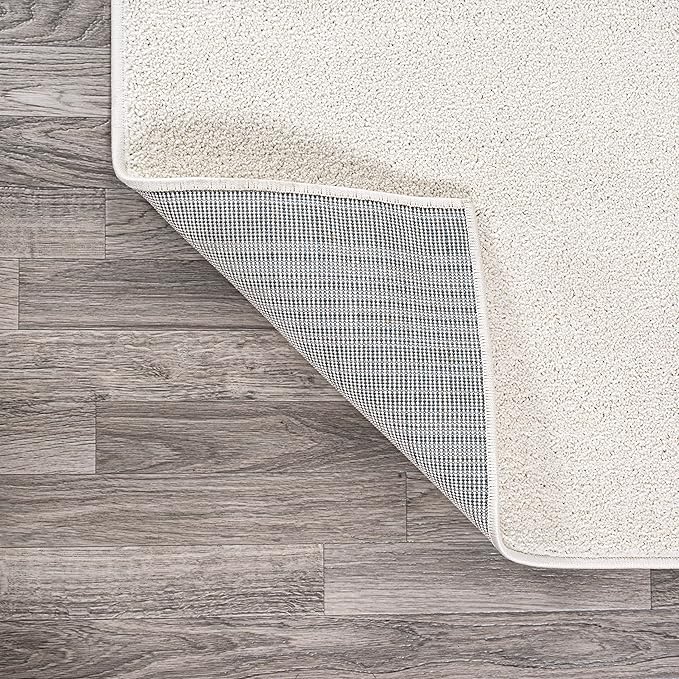 JONATHAN Y Haze Solid Low-Pile Cream Indoor Area Rug 12x15, Coastal,Bohemian,Minimalist,Classic, Easy-Cleaning for Living Room,Bedroom,Kitchen,Pet Friendly,Non-Shedding (SEU100T-15)
