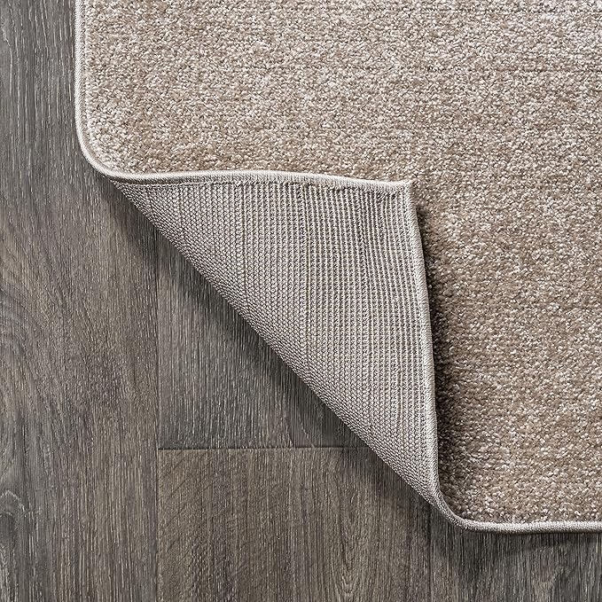 JONATHAN Y Haze Solid Low-Pile Beige 3x5 Oval Indoor Area Rug, Coastal,Bohemian,Minimalist,Classic, Easy-Cleaning for Living Room,Bedroom,Kitchen,Pet Friendly,Non-Shedding (SEU100G-3OV)