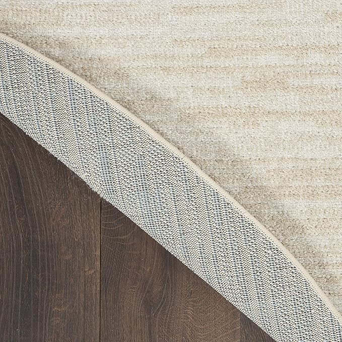 Nourison Home Nourison Essentials Ivory Beige 6' x 9' Oval Area Rug - Easy Clean, Non Shedding, Bed Room, Living Room, Dining Room, Kitchen (6' x 9' Oval)