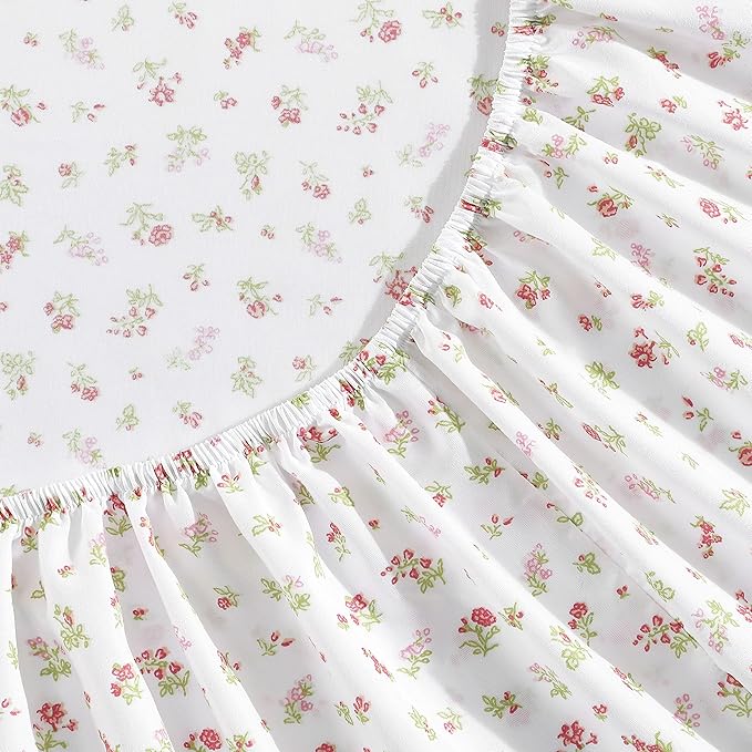 Laura Ashley Kids - Twin XL Sheet Set, Soft & Wrinkle-Resistant Toddler Bedding Set, Fun & Whimsical Bedroom Decor, Ideal Girl Room Essentials, Bed Sheets with Matching Pillowcase (Mae Pink)
