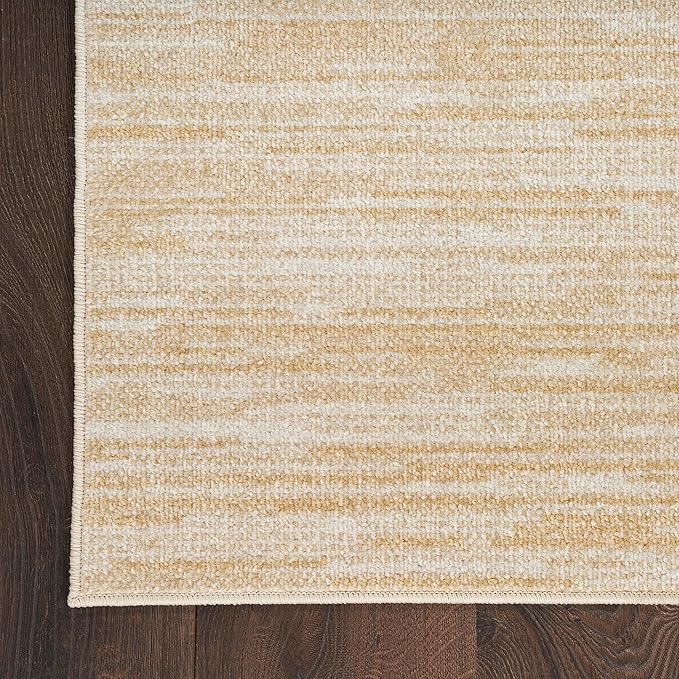 Nourison Home Nourison Essentials Ivory Gold 7' x 10' Area Rug - Easy Clean, Non Shedding, Bed Room, Living Room, Dining Room, Kitchen (7' x 10')
