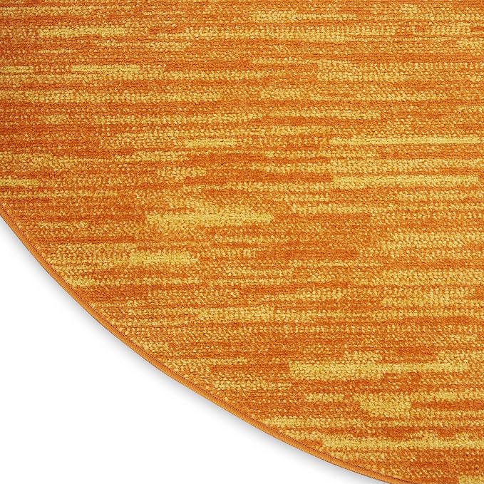 Nourison Home Nourison Essentials Sunburst 8' x Round Area Rug - Easy Clean, Non Shedding, Bed Room, Living Room, Dining Room, Kitchen (8' x Round)