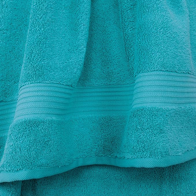Cotton Paradise 100% Cotton Turkish Towel Set, Soft Absorbent Quick Dry, 6 Piece Towel Set, Ocean Aqua
