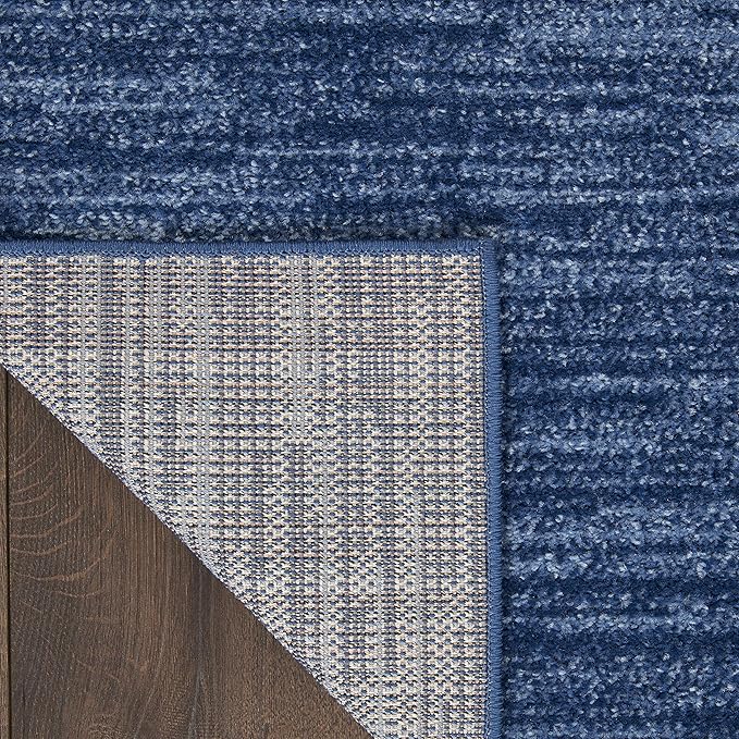 Nourison Home Nourison Essentials Navy Blue 2'2" x 10' Area Rug - Easy Clean, Non Shedding, Bed Room, Living Room, Dining Room, Kitchen (10' Runner)