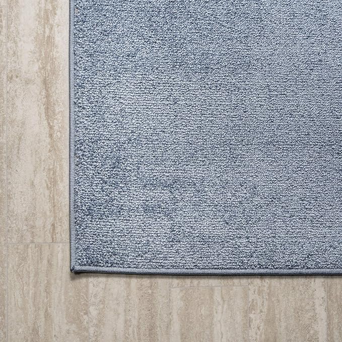 JONATHAN Y Haze Solid Low-Pile Classic Blue Indoor Area Rug 10x14, Coastal,Bohemian,Minimalist,Classic, Easy-Cleaning for Living Room,Bedroom,Kitchen,Pet Friendly,Non-Shedding (SEU100F-14)