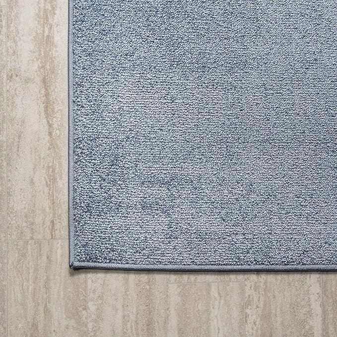 JONATHAN Y Haze Solid Low-Pile Classic Blue Indoor Area Rug 3x5, Coastal,Bohemian,Minimalist,Classic, Easy-Cleaning for Living Room,Bedroom,Kitchen,Pet Friendly,Non-Shedding (SEU100F-3)