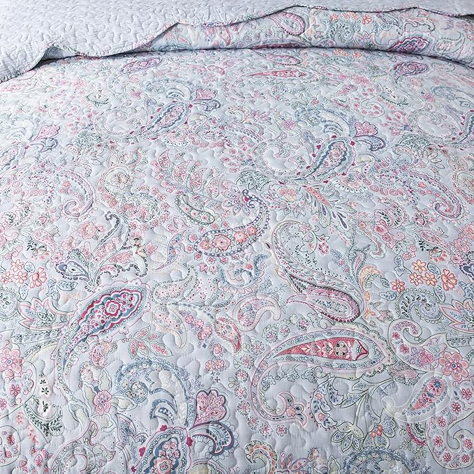 HoneiLife Quilt Sets King Size - Microfiber Bedspreads 3-Piece, Lightweight Coverlets King Quilt Bedding Sets All Season Quilts