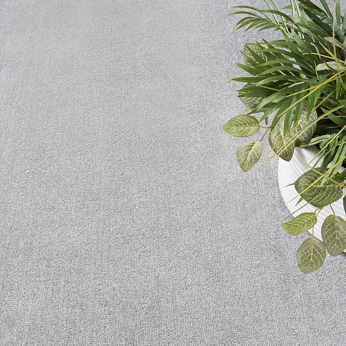 Nourison Home Nourison Essentials Silver Grey 6' x 9' Oval Area Rug - Easy Clean, Non Shedding, Bed Room, Living Room, Dining Room, Kitchen (6' x 9' Oval)