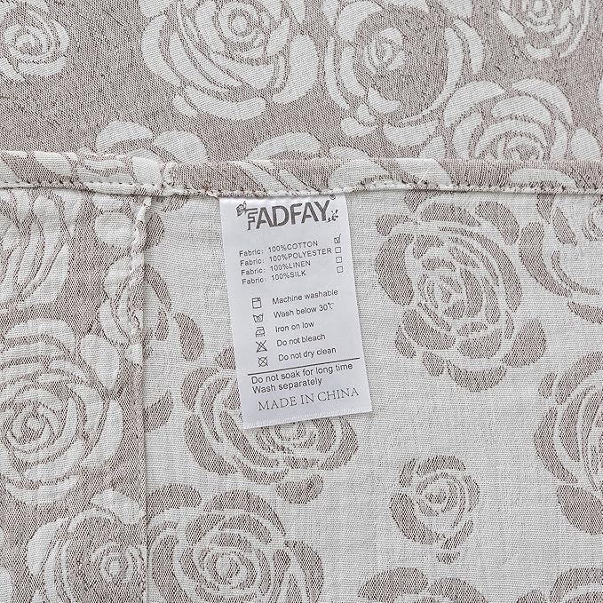 FADFAY Rose Sheets Set King Vintage Curry Floral Bedding Shabby Farmhouse Bedding Super Soft Washed Double -Layer Muslin Sheets Luxury 100% Cotton Breathable Deep Pocket Fitted Sheet 4Pcs, King Size