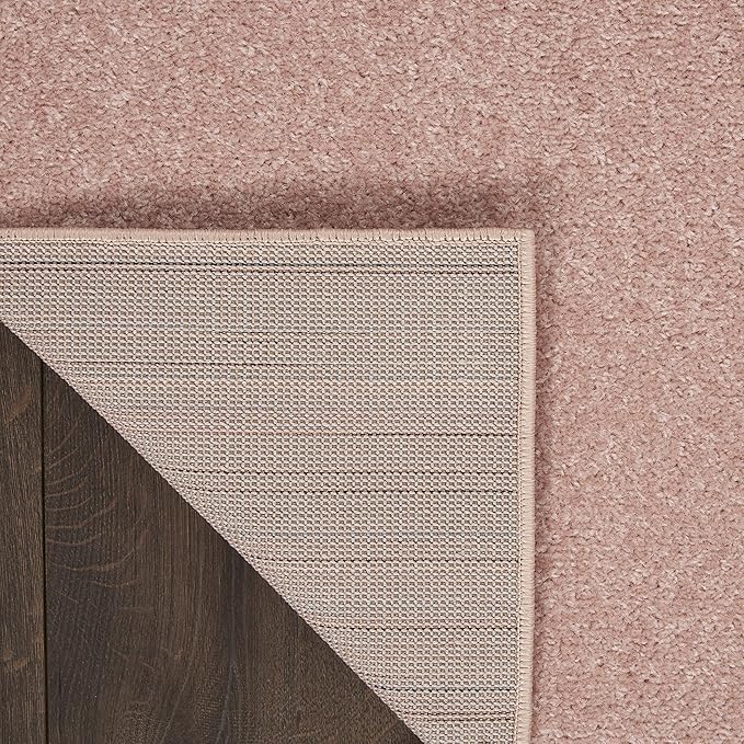 Nourison Home Nourison Essentials Pink 5' x Square Area Rug - Easy Clean, Non Shedding, Bed Room, Living Room, Dining Room, Kitchen (5' x Square)