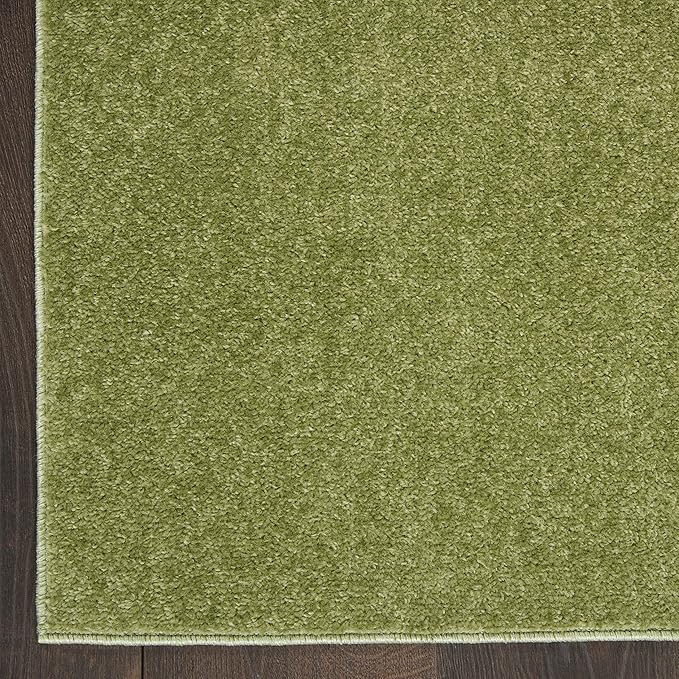 Nourison Home Nourison Essentials Green 3' x 5' Area Rug - Easy Clean, Non Shedding, Bed Room, Living Room, Dining Room, Kitchen (3' x 5')