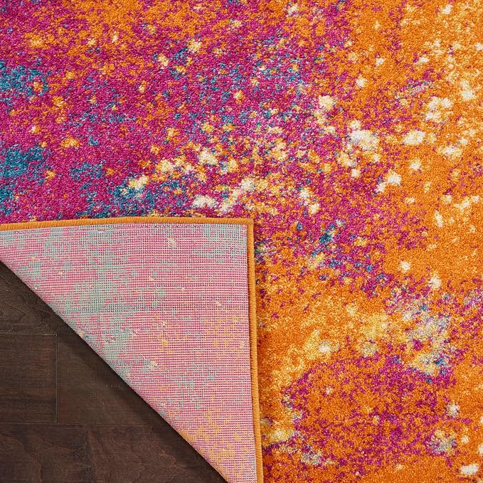 Nourison Home Passion Sunburst 5'3'' x 7'3'' Area-Rug, Modern, Abstract, Easy-Cleaning, Non Shedding, Bed Room, Living Room, Dining Room, Kitchen, (5' x 7')