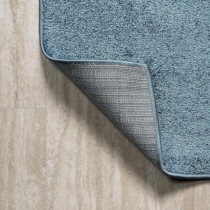 JONATHAN Y Haze Solid Low-Pile Turquoise Indoor Area Rug 5x8, Coastal,Bohemian,Minimalist,Classic, Easy-Cleaning for Living Room,Bedroom,Kitchen,Pet Friendly,Non-Shedding (SEU100H-5)