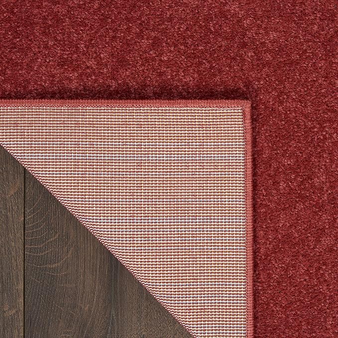 Nourison Home Nourison Essentials Brick Red 7' x 10' Area Rug - Easy Clean, Non Shedding, Bed Room, Living Room, Dining Room, Kitchen (7' x 10')