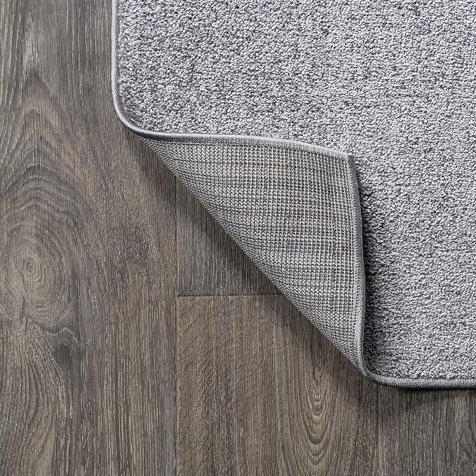 JONATHAN Y Haze Solid Low-Pile Gray Indoor Area Rug 8x10, Coastal,Bohemian,Minimalist,Classic, Easy-Cleaning for Living Room,Bedroom,Kitchen,Pet Friendly,Non-Shedding (SEU100A-8)