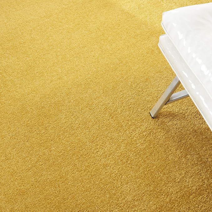 Nourison Home Nourison Essentials Yellow 8' x Round Area Rug - Easy Clean, Non Shedding, Bed Room, Living Room, Dining Room, Kitchen (8' x Round)