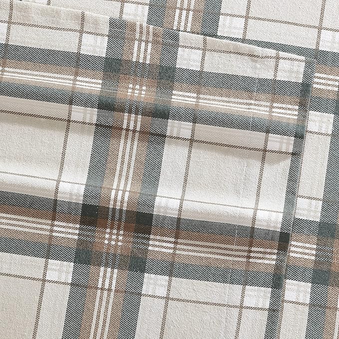 Eddie Bauer - Twin Sheets, Cotton Flannel Bedding Set, Brushed For Extra Softness, Cozy Home Decor (Edgewood Plaid, Twin)