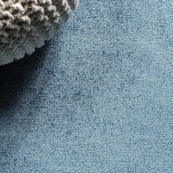 JONATHAN Y Haze Solid Low-Pile Turquoise Indoor Area Rug 6x9, Coastal,Bohemian,Minimalist,Classic, Easy-Cleaning for Living Room,Bedroom,Kitchen,Pet Friendly,Non-Shedding (SEU100H-6)