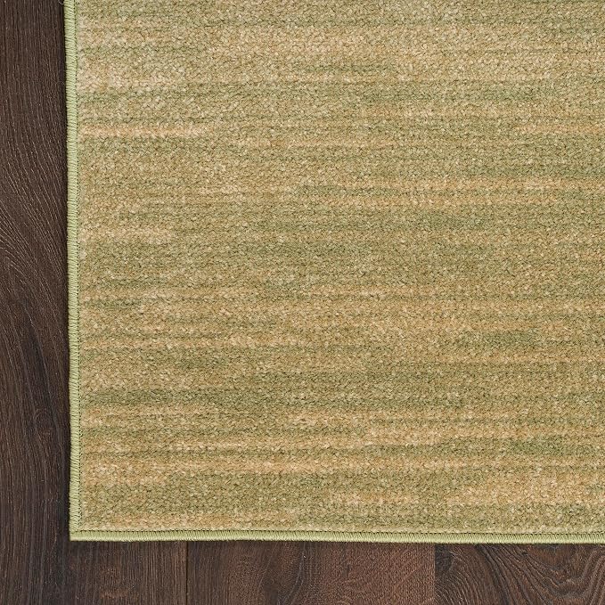 Nourison Home Nourison Essentials Green Gold 7' x Square Area Rug - Easy Clean, Non Shedding, Bed Room, Living Room, Dining Room, Kitchen (7' x Square)